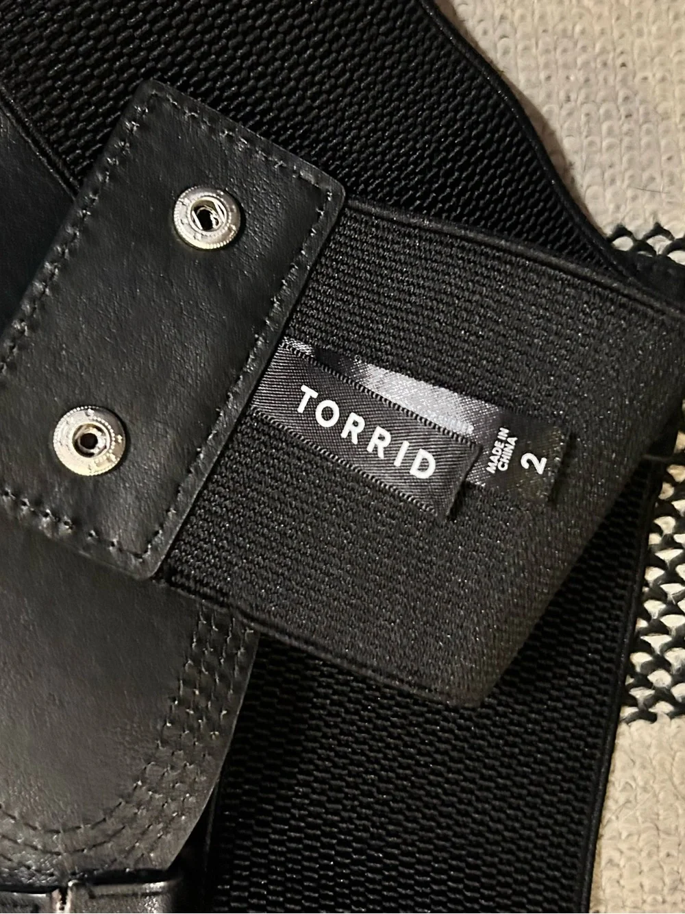 Torrid Black Snap Bow Waist Belt